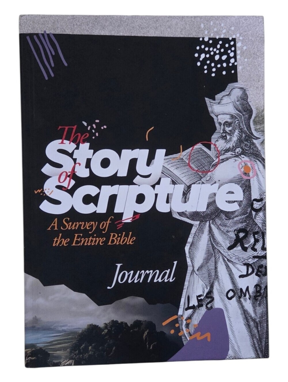 The Story of Scripture Journal - Black & White Cover $32 Prompted Journaling
